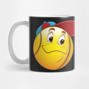 Baseball Smiley Face Emoticon Mug